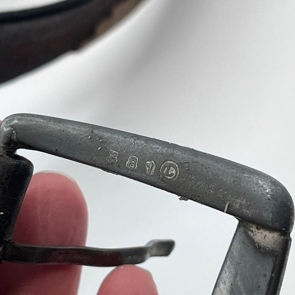 Vintage Leather Belt Handwoven Inlay Western Rustic Buckle Brown - Picture 6 of 7